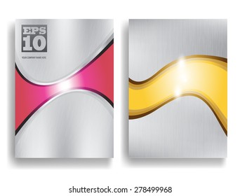 Metal Background Set . Vector Illustration. 