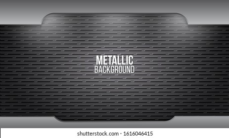 Metal background texture aluminium steel plates abstract design vector template.