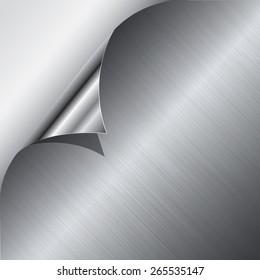 Metal background or texture of light brushed steel plate. Vector illustration