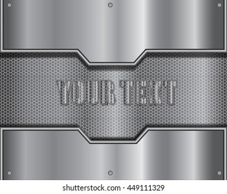 Metal background texture - vector illustration