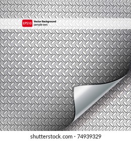 Metal backgrounds with curved corner.