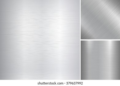 Metal backgrounds - vector collection.