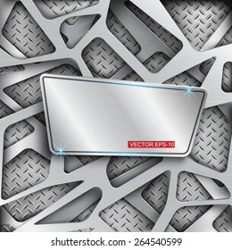 Metal background.Vector illustration