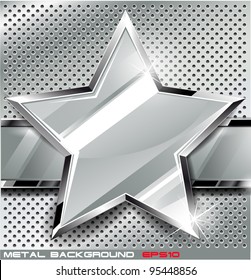 Metal background.Vector illustration