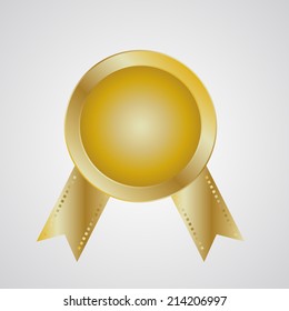 Metal badge. Vector illustration