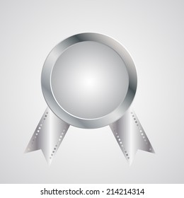 Metal badge. Vector illustration