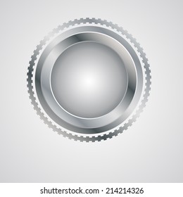 Metal badge. Vector illustration