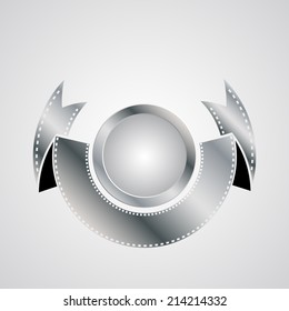 Metal badge. Vector illustration