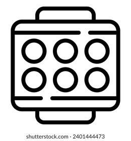 Metal bakeware icon outline vector. Baking ceramic form. Culinary dessert cookware