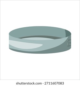 Metal baking dish isolated on white. Classic kitchen cookware for baking cake and pie.