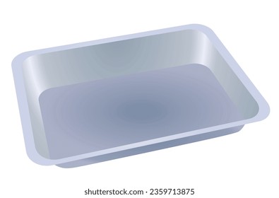 Metal baking pan. vector illustration