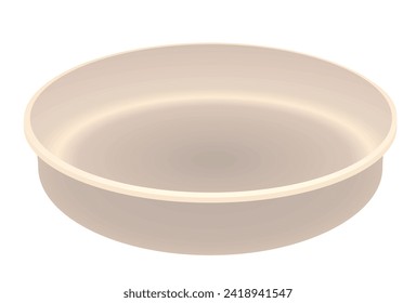 Metal baking pan. vector illustration
