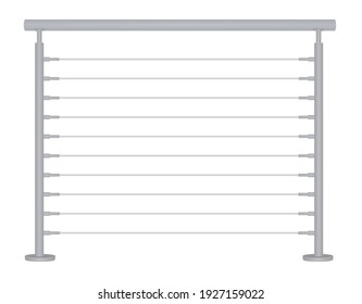 Metal balcony fence. vector illustration