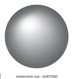 Metal ball. Silver material. PS10 vector format