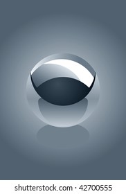 Metal Ball vector drawing