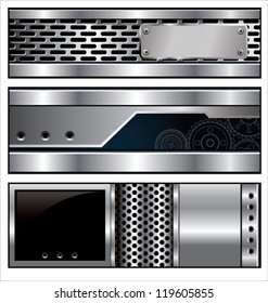 Metal banner set
