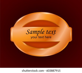 Metal banner. Vector background.