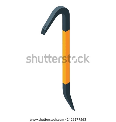 Metal bar icon isometric vector. Thief tool. Hand work steel