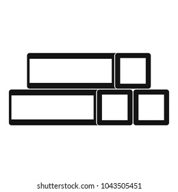 Metal bar icon. Simple illustration of metal bar vector icon for web