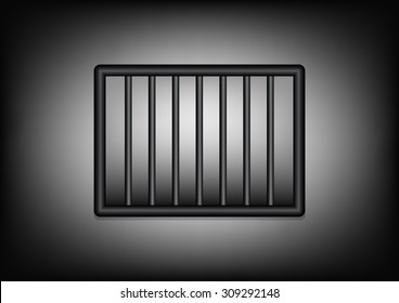 Metal bar and Prison window,vector illustration