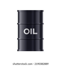 Metal barrel black color with oil vector illustration