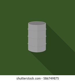 metal barrel green