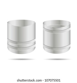metal barrel open vector illustration