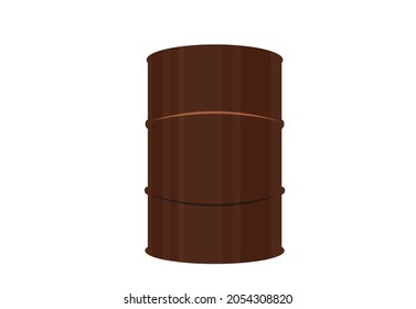 Ilustración vectorial de barril metálico