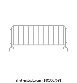 Metal Barrier Gate, Fence, Event Barricade, Protection, Division, Security Gate, Vector Icon Illustration Background