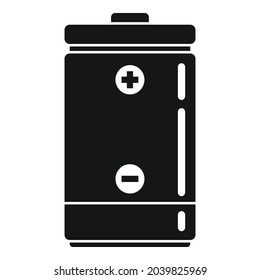 Metal battery icon simple vector. Full energy. Life charger
