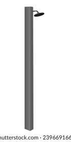 Metal beach shower. vector illustration
