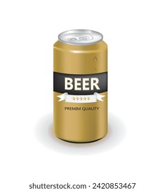 Metal beer can, vector illustration