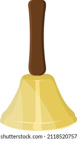 Metallglocke, Illustration, Vektorgrafik auf weißem Hintergrund.