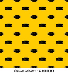 Metal belt buckle pattern seamless vector repeat geometric yellow for any design