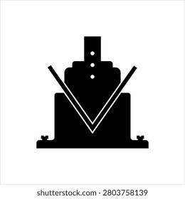 Metal Bending Icon, Bending Icon Vector Art Illustration
