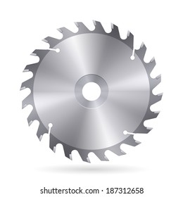 Metal Blade  Of Circular Saw On White Background