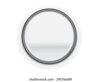 metal blank button frame vector design elemet