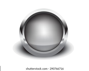 metal blank button frame vector design elemet
