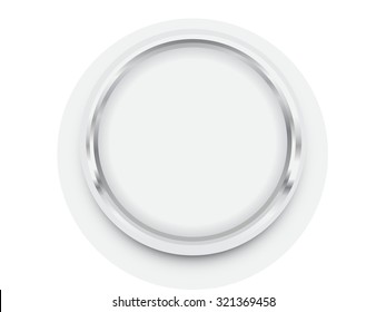 metal blank button frame vector design elemet