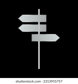 Metal blank signpost vector ilustration.