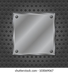 Metal board, vector eps10 illustration