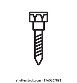 Plantilla de vectores de diseño de iconos de tornillos de metal