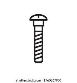 Plantilla de vectores de diseño de iconos de tornillos de metal