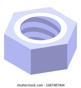 Metal bolt icon. Isometric of metal bolt vector icon for web design isolated on white background