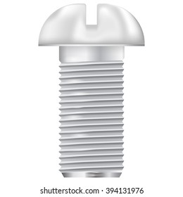 Metal bolt. Screw icon. Vector illustration isolated on white background