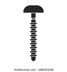 Metal bolt vector icon.Black vector icon isolated on white background metal bolt.