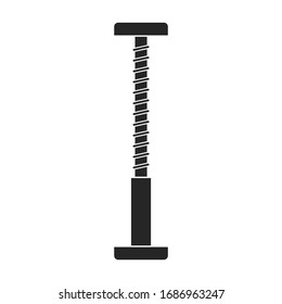 Metal bolt vector icon.Black vector icon isolated on white background metal bolt.