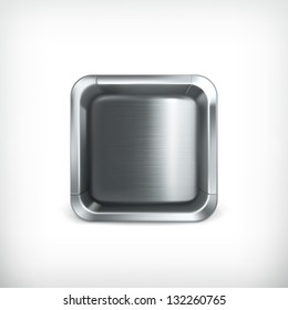 Metal Box App Icon, Vector