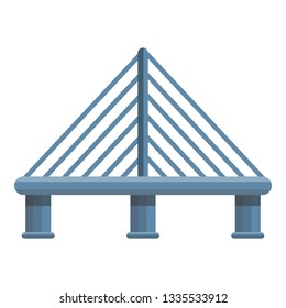 Metal bridge icon. Cartoon of metal bridge vector icon for web design isolated on white background