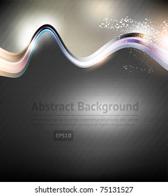 Metal bright business card. Vector eps 10.